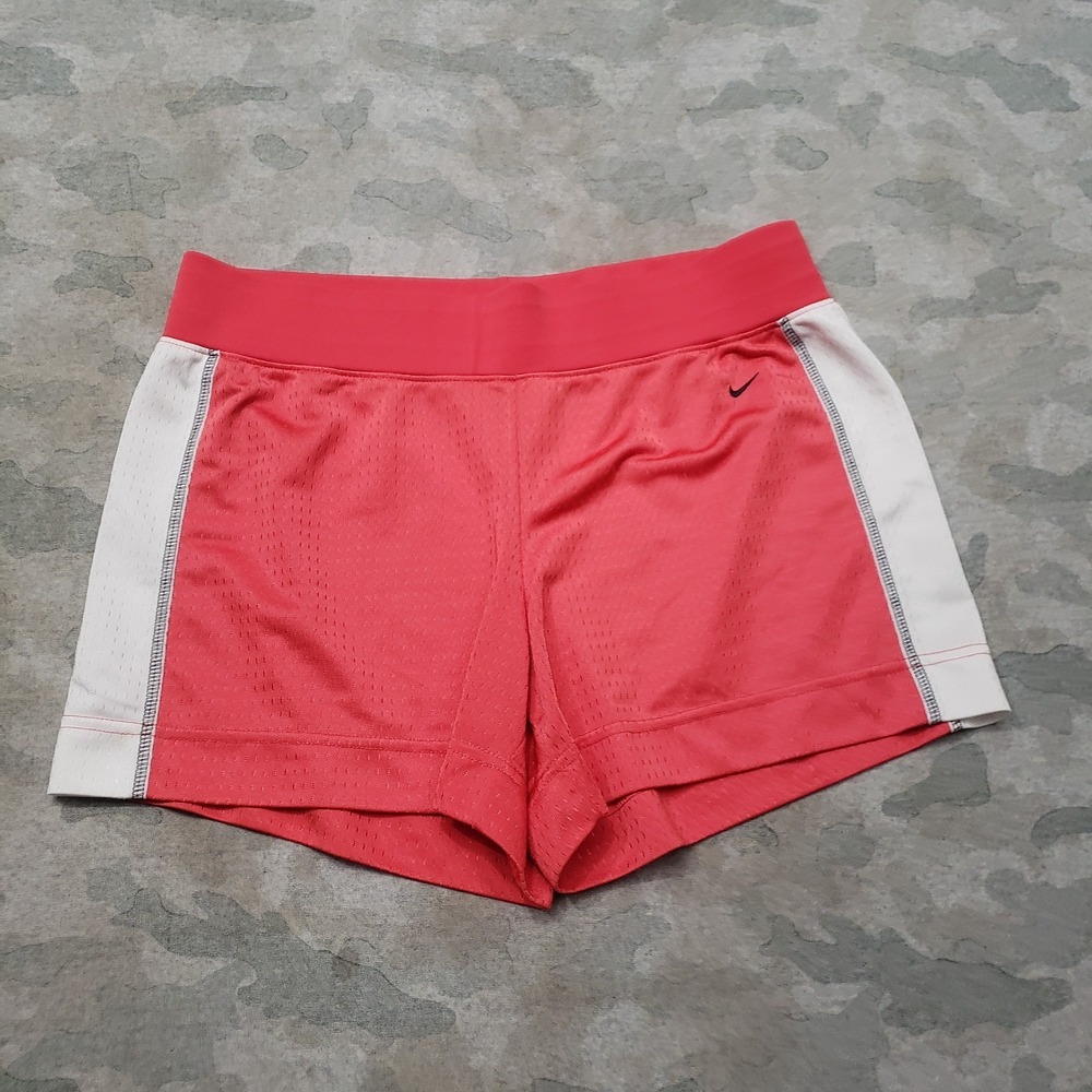 Vintage Nike Shorts Womens Medium Pink Y2k Drawstring Silver Tag